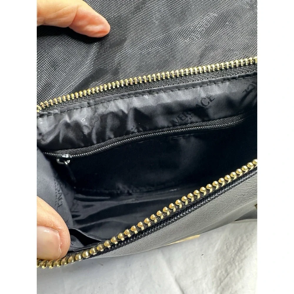 Versace Fragrances Clutch Black Gold Cosmetic Case‎ Pouch